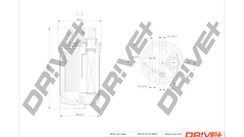 Filtru combustibil (DP1110130108 DRIVE) AUDI,SKODA,VW