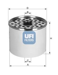 Filtru combustibil FIAT DUCATO bus (230) (1994 - 2002) UFI 24.360.00 piesa NOUA