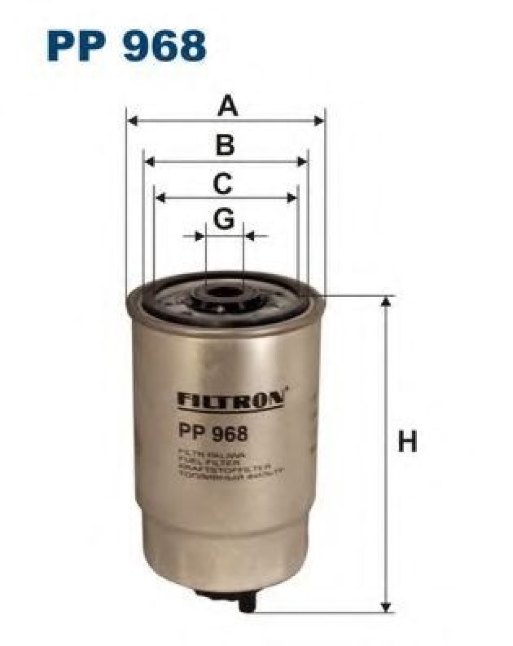 Filtru combustibil FIAT DUCATO platou / sasiu (230) (1994 - 2002) FILTRON PP968 piesa NOUA