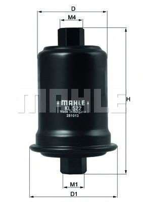 Filtru combustibil HYUNDAI SONATA IV (EF) (1998 - 2005) MAHLE ORIGINAL KL 522 piesa NOUA