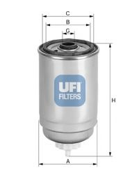 Filtru combustibil LANCIA LYBRA SW (839BX) (1999 - 2005) UFI 24.408.00 piesa NOUA