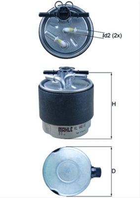 Filtru Combustibil - Mahle Nissan KL 440/41