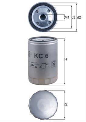 Filtru Combustibil Mahle Original Astra KC 6