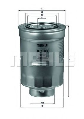 Filtru combustibil MAZDA CX-7 (ER) (2006 - 2016) MAHLE ORIGINAL KC 83D piesa NOUA