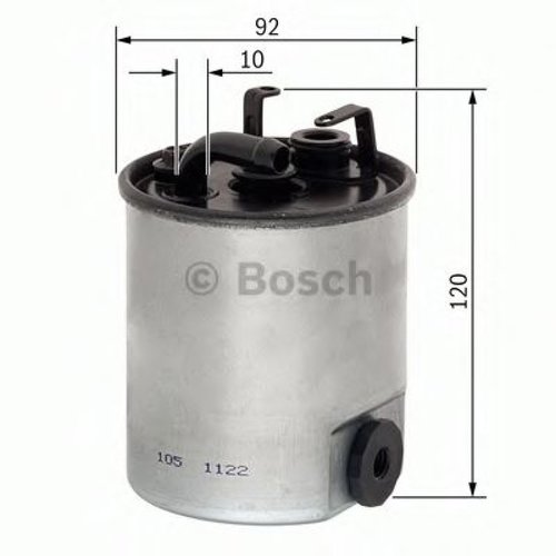 Filtru combustibil MERCEDES SPRINTER 2-t bus (901, 902) (1995 - 2006) BOSCH F 026 402 044 piesa NOUA