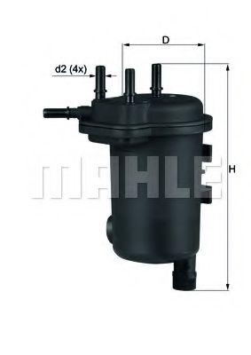 Filtru combustibil RENAULT CLIO II (BB0/1/2, CB0/1/2) (1998 - 2005) MAHLE ORIGINAL KL 600D piesa NOUA