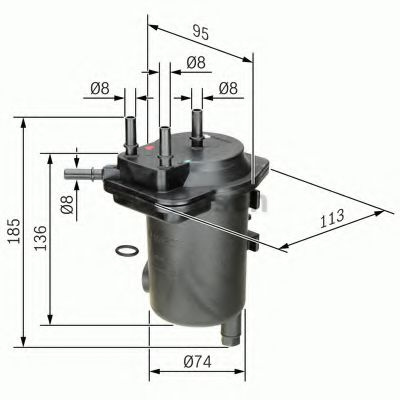 Filtru combustibil RENAULT CLIO II (BB0/1/2, CB0/1/2) (1998 - 2005) BOSCH 0 450 907 011 piesa NOUA