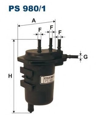 Filtru combustibil RENAULT MEGANE II Grandtour (KM0/1) (2003 - 2012) FILTRON PS980/1 piesa NOUA