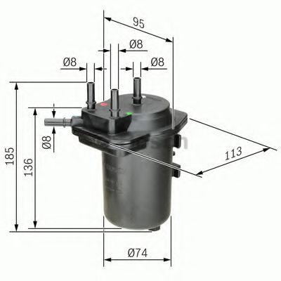 Filtru combustibil RENAULT MEGANE II Limuzina (LM0/1) (2003 - 2016) BOSCH 0 450 907 014 piesa NOUA