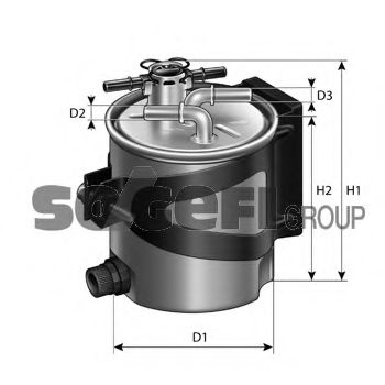 Filtru combustibil RENAULT MEGANE II Limuzina (LM0/1) (2003 - 2016) PURFLUX FCS740 piesa NOUA