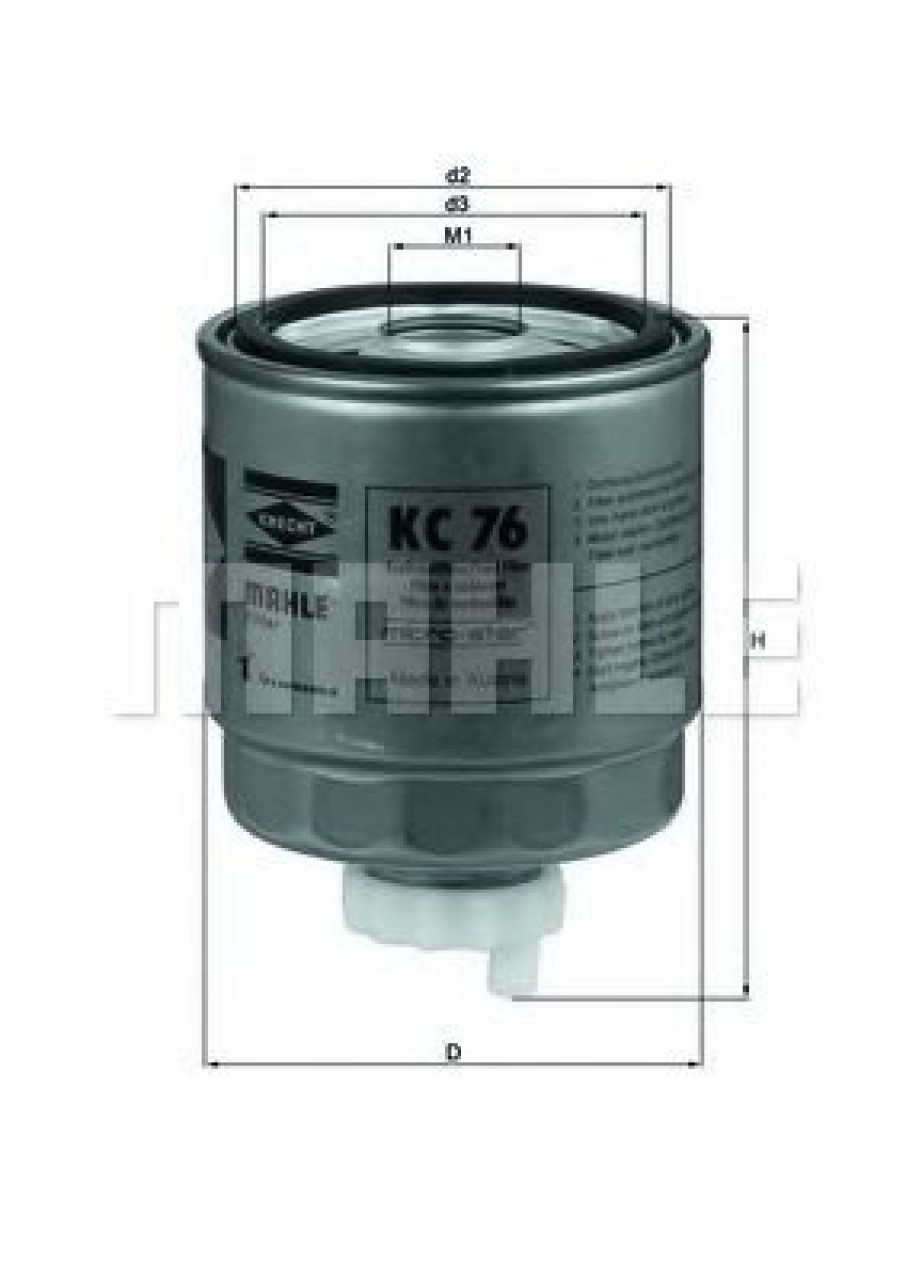 Filtru combustibil VOLVO S40 I (VS) (1995 - 2004) KNECHT KC 76 piesa NOUA