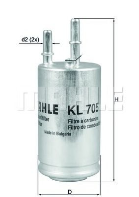 Filtru combustibil VOLVO V60 (2010 - 2016) MAHLE ORIGINAL KL 705 piesa NOUA