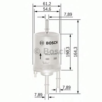 Filtru combustibil VW NEW BEETLE (9C1, 1C1) (1998 - 2010) BOSCH F 026 403 006 piesa NOUA