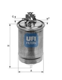 Filtru combustibil VW TRANSPORTER IV platou / sasiu (70XD) (1990 - 2003) UFI 24.365.01 piesa NOUA