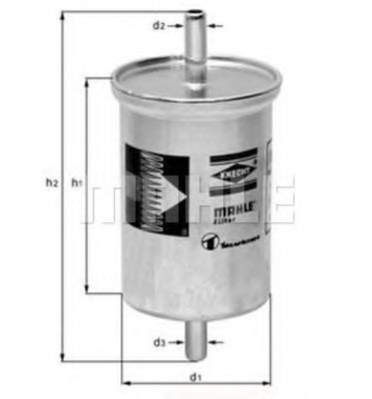 Filtru combustibil VW VENTO (1H2) (1991 - 1998) MAHLE ORIGINAL KL 2 piesa NOUA