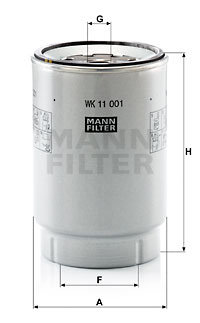 Filtru combustibil (WK11001X MANN-FILTER) RENAULT TRUCKS,VOLVO