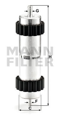 Filtru combustibil (WK6008 MANN-FILTER) AUDI