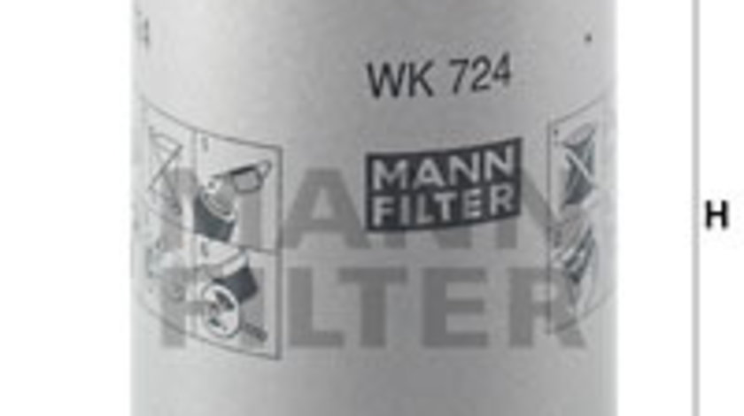 Filtru combustibil (WK724 MANN-FILTER) ASTRA,GAZ,IVECO