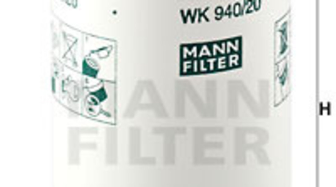 Filtru combustibil (WK94020 MANN-FILTER) DONGFENG,IRISBUS,MACK,RENAULT TRUCKS