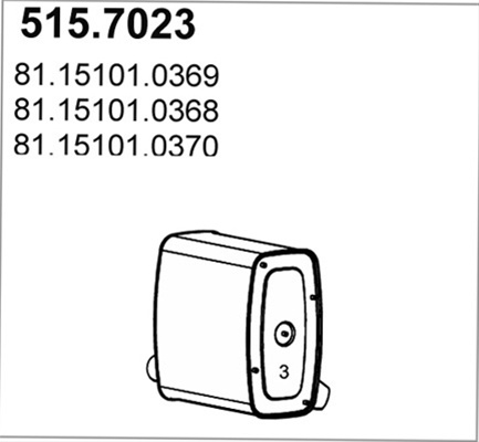 Filtru Funingine/particule, Sist.de Esapament Asso Man 515.7023