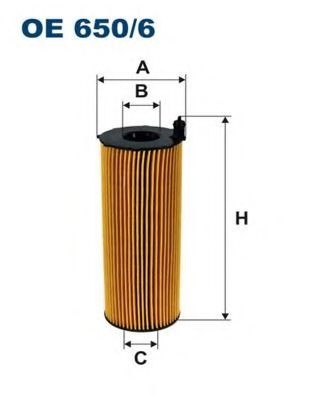 Filtru ulei AUDI A4 (8K2, B8) (2007 - 2015) FILTRON OE650/6 piesa NOUA