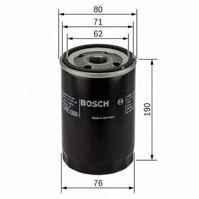 Filtru ulei AUDI A6 (4B2, C5) (1997 - 2005) BOSCH 0 451 103 348 piesa NOUA