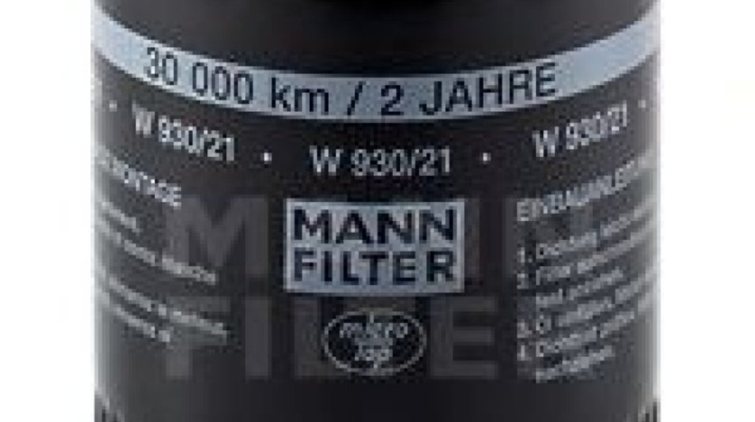 Filtru ulei AUDI A6 (4B2, C5) (1997 - 2005) MANN-FILTER W 930/21 piesa NOUA