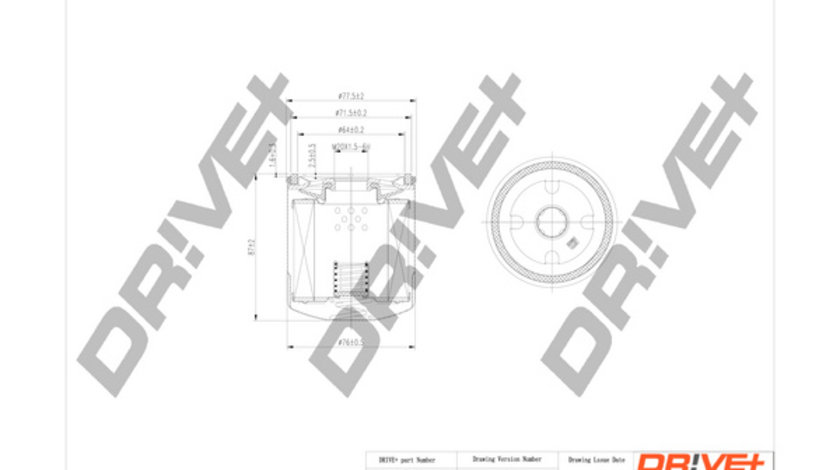 Filtru ulei (DP1110110140 DRIVE) Citroen,DS,FIAT,GRUAU,LANCIA,OPEL,PEUGEOT,SUZUKI,TOYOTA,VAUXHALL