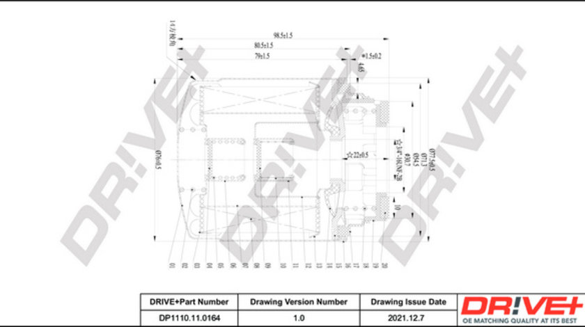 Filtru ulei (DP1110110164 DRIVE) AUDI,SEAT,SKODA,VW