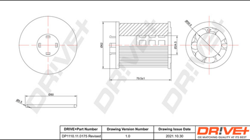 Filtru ulei (DP1110110175 DRIVE) OPEL,SAAB,VAUXHALL