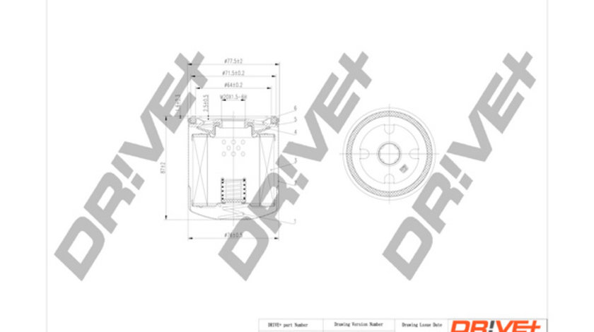 Filtru ulei (DP1110110338 DRIVE) ARO,Citroen,DAF,DAIHATSU,FIAT,FSO,HYUNDAI,LADA,LANCIA,LDV,MAHINDRA,MEGA,NISSAN,PEUGEOT,PIAGGIO,ROVER,TALBOT