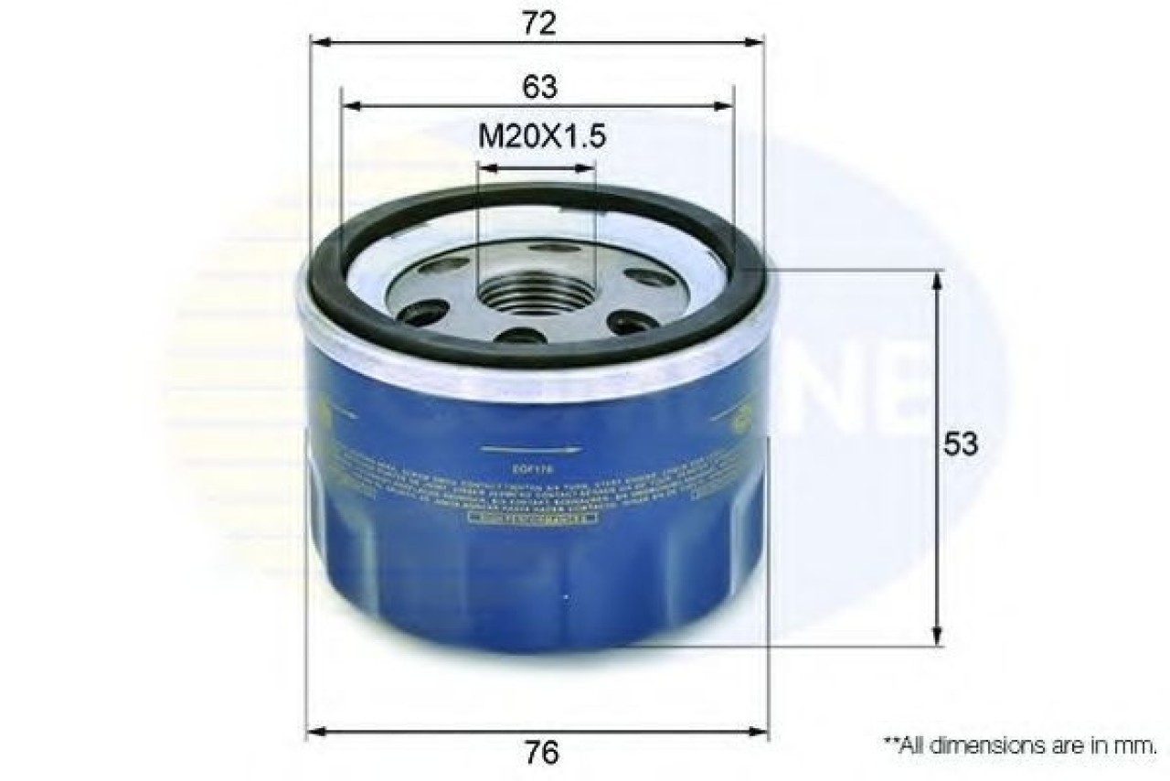 Filtru ulei FIAT STILO Multi Wagon (192) (2003 - 2008) COMLINE EOF176 piesa NOUA