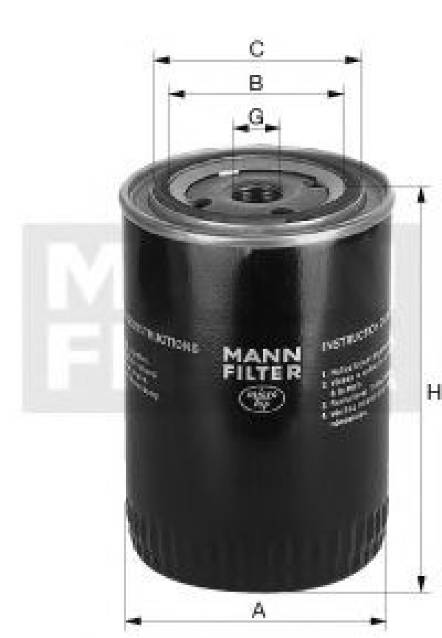 Filtru ulei FORD C-MAX II (DXA) (2010 - 2016) MANN-FILTER W 7043 piesa NOUA