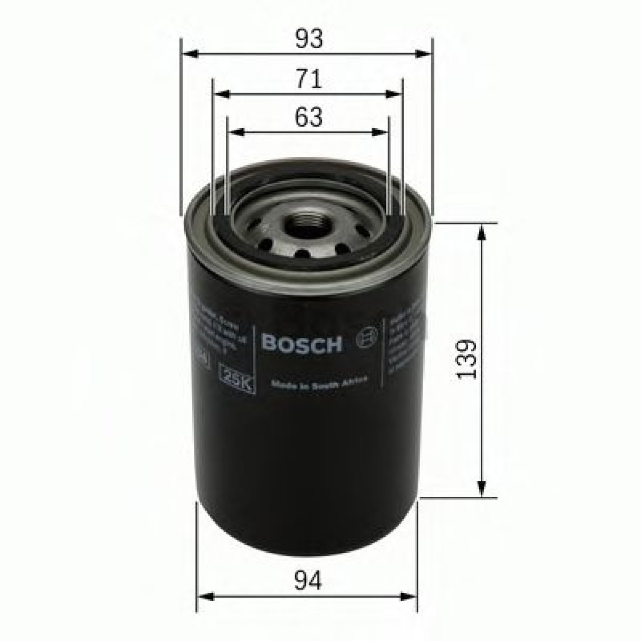 Filtru ulei PEUGEOT BOXER caroserie (230L) (1994 - 2002) BOSCH 0 451 103 238 piesa NOUA