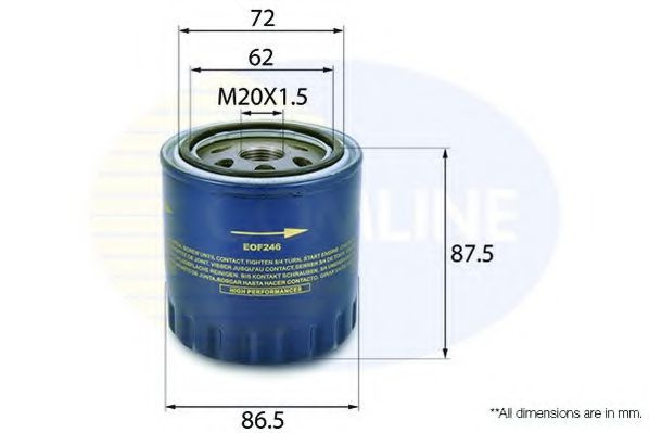 Filtru ulei RENAULT LATITUDE (L70) (2010 - 2016) COMLINE EOF246 piesa NOUA