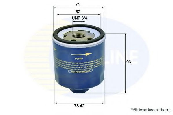 Filtru ulei SKODA OCTAVIA II (1Z3) (2004 - 2013) COMLINE EOF061 piesa NOUA