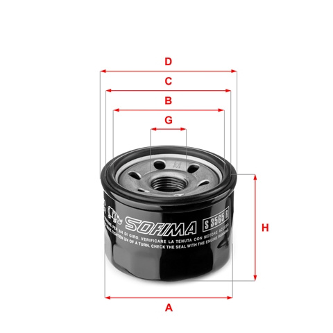 Filtru Ulei Sofima Mitsubishi S 3565 R