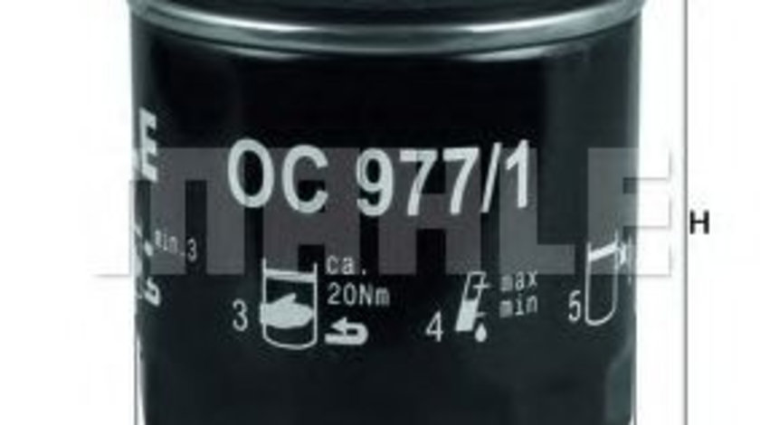 Filtru ulei VW TIGUAN (5N) (2007 - 2016) MAHLE ORIGINAL OC 977/1 piesa NOUA