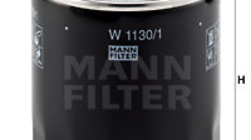 Filtru ulei (W11301 MANN-FILTER) AUDI,FORD,SAME,VW