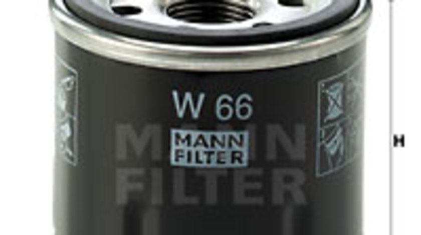 Filtru ulei (W66 MANN-FILTER) DACIA,NISSAN,RENAULT