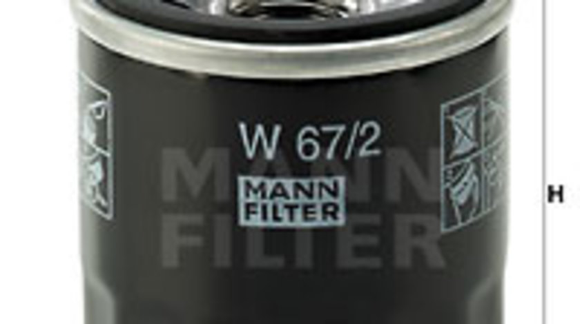 Filtru ulei (W672 MANN-FILTER) BEDFORD,CHANGAN,CHERY,CHEVROLET,DAEWOO,DAIHATSU,HOLDEN,MARUTI,NISSAN,OPEL,PERODUA,PIAGGIO,PROTON,SUBARU,SUZUKI,TAGAZ,TOYOTA,UZ-DAEWOO,VAUXHALL