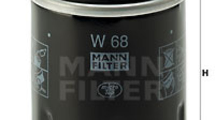 Filtru ulei (W68 MANN-FILTER) AIXAM,RENAULT