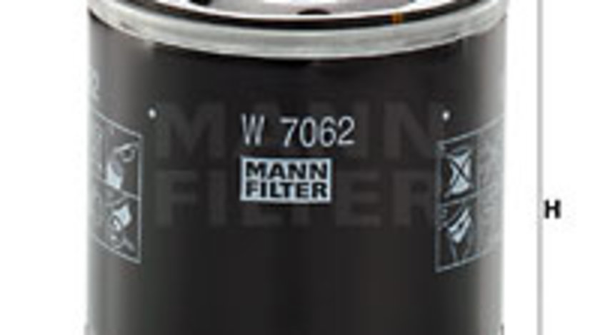 Filtru ulei (W7062 MANN-FILTER) AUDI,SEAT,SKODA,VW