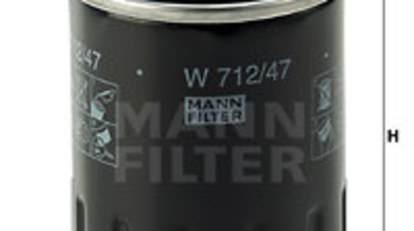 Filtru ulei (W71247 MANN-FILTER) ALPINE,RENAULT