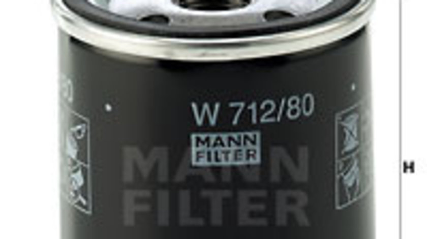 Filtru ulei (W71280 MANN-FILTER) SAAB