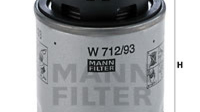 Filtru ulei (W71293 MANN-FILTER) AUDI,SEAT,SKODA,VW