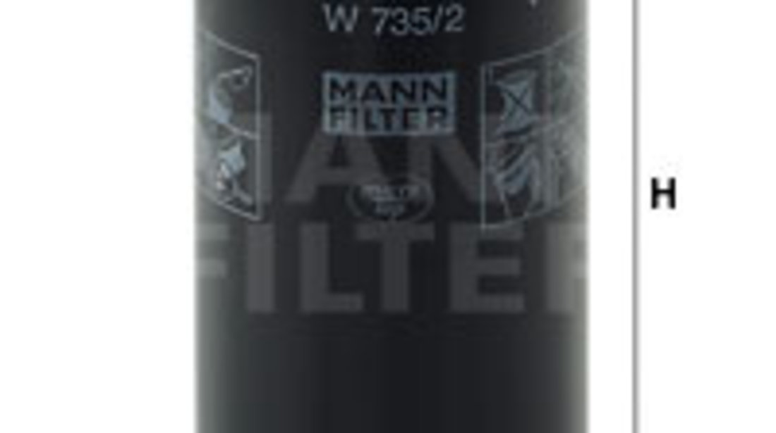 Filtru ulei (W7352 MANN-FILTER) AUDI