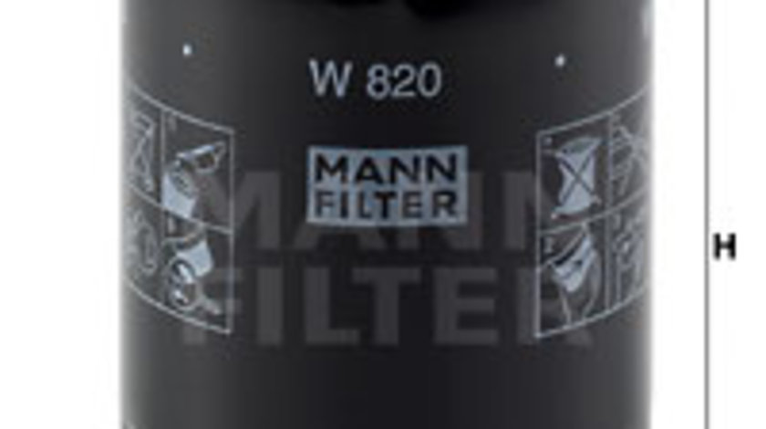 Filtru ulei (W820 MANN-FILTER) Citroen,KIOTI