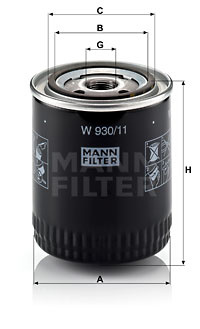 Filtru ulei (W93011 MANN-FILTER) FORD,TATA