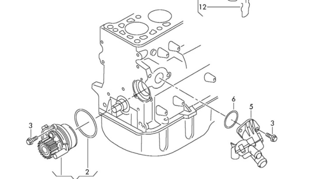 Flnasa racire motor 2.0 Bi -TDI CSHA Volkswagen Amarok 2014 2015 OEM 03L121131M